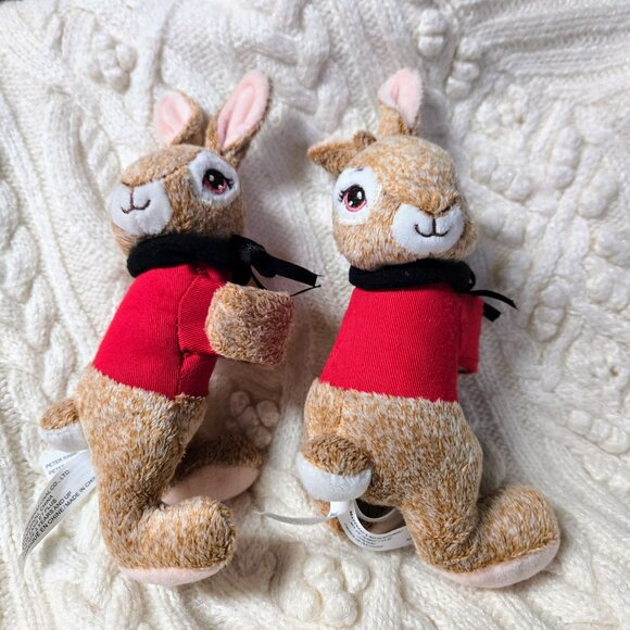 2 Easter Bunnies 8” Peter Rabbit Plush  Flopsy Bunnies w/Wraparound Arms - - Picture 5 of 7